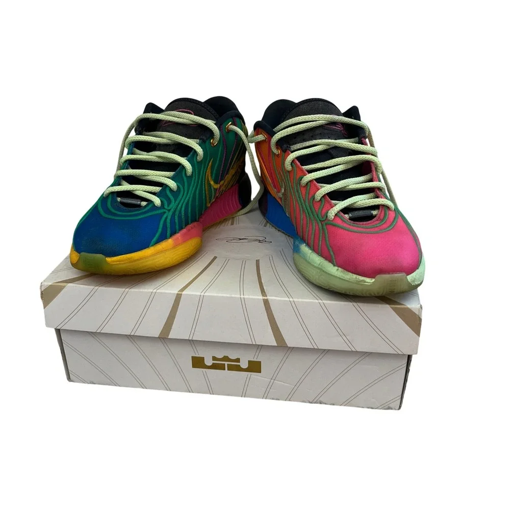 Nike LeBron XXI GS Youth Size 6Y Multicolor Photo Blue‎ Laser Fuchsia HF6819-400